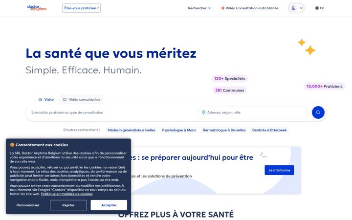 Képernyőkép: doctoranytime.be
