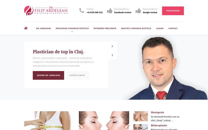 Ekrano kopija doctorardelean.ro