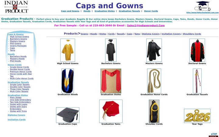 Screenshot of doctorategown.com