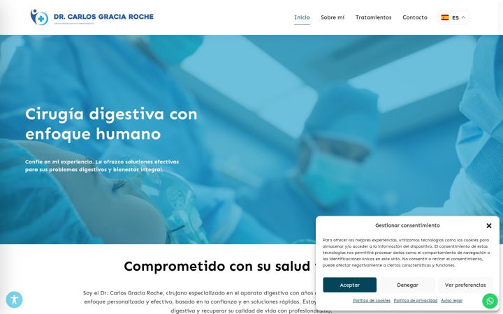 Screenshot of doctorcarlosgraciaroche.com