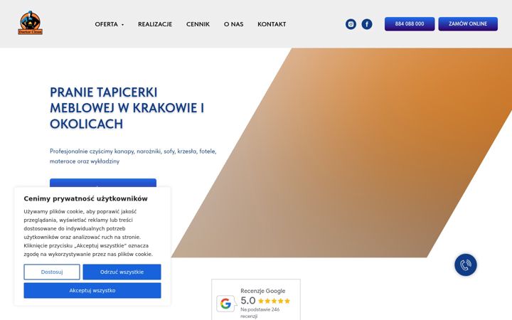 Screenshot van doctorclean.pl