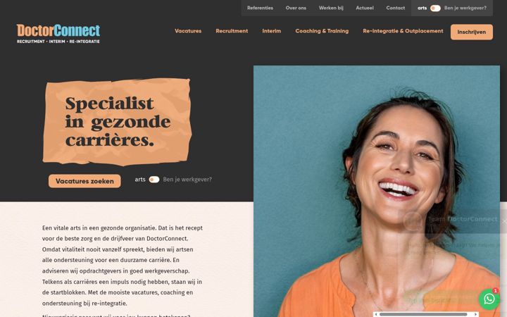 Screenshot of doctorconnect.nl