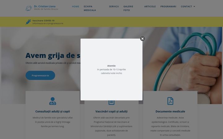 Screenshot of doctorcristian.ro