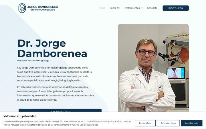 Skjámynd af doctordamborenea.es