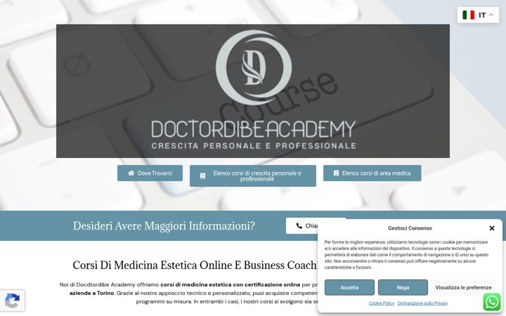 Screenshot of doctordibeacademy.com