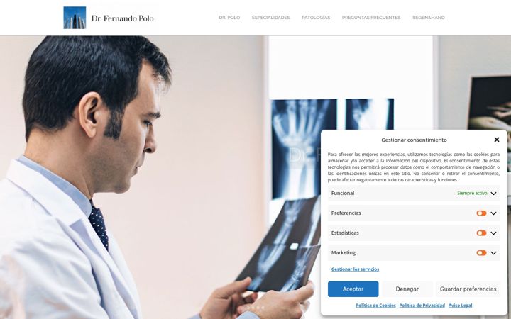 Snímek obrazovky doctorfpolo.es