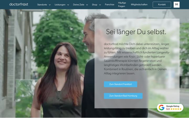Skærmbillede af doctorfrost.de