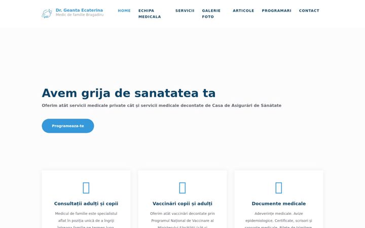 Screenshot of doctorgeanta.ro