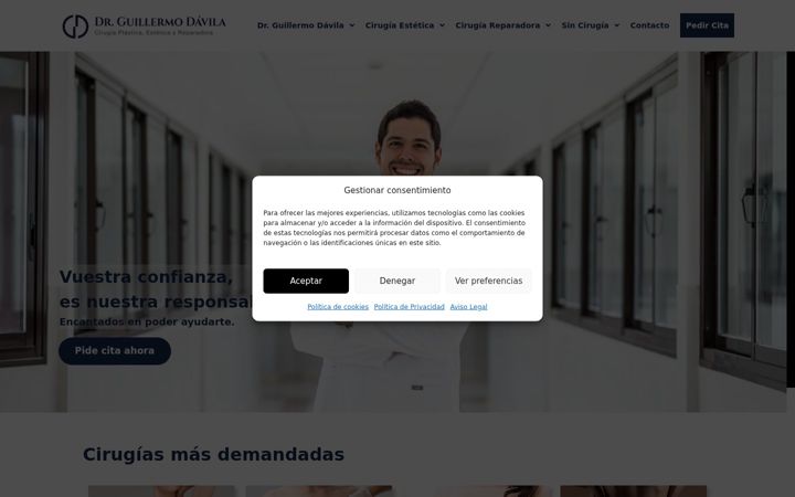Screenshot of doctorguillermodavila.com