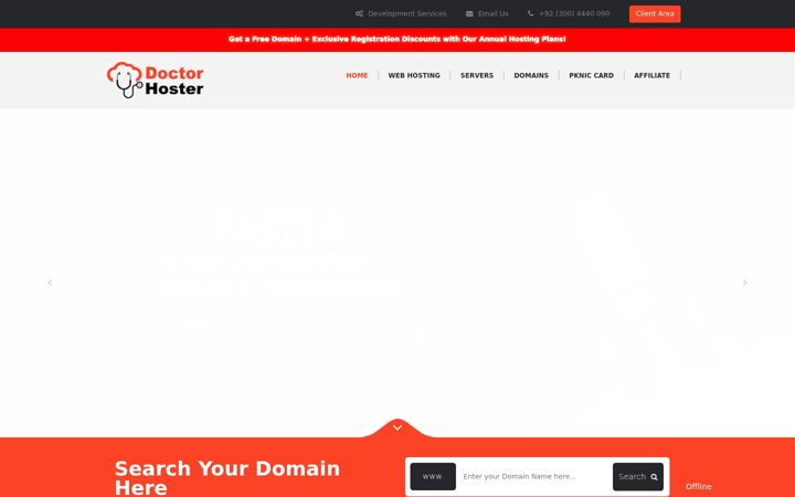 Screenshot of doctorhoster.com