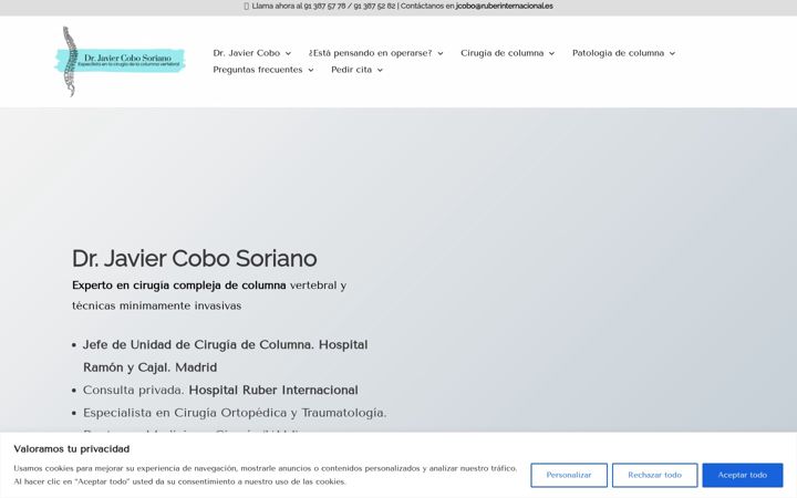 Screenshot of doctorjaviercobo.es