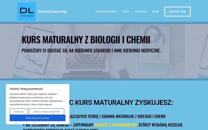 Screenshot van doctorlearning.pl