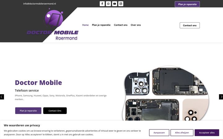 Screenshot of doctormobileroermond.nl