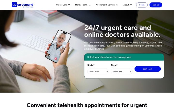 Screenshot of doctorondemand.com