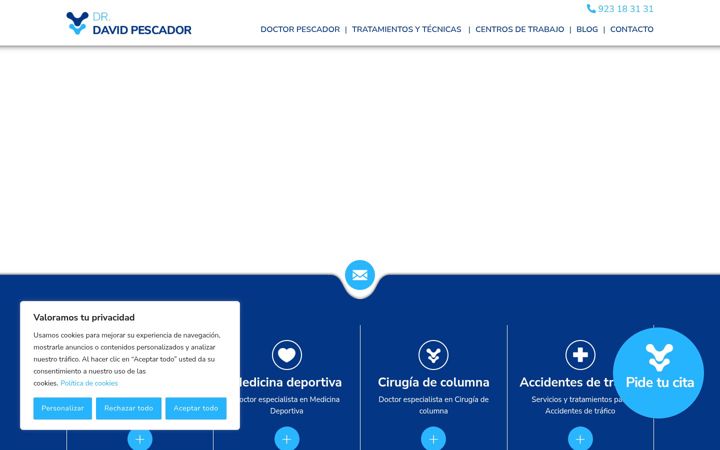 Snímek obrazovky doctorpescador.es