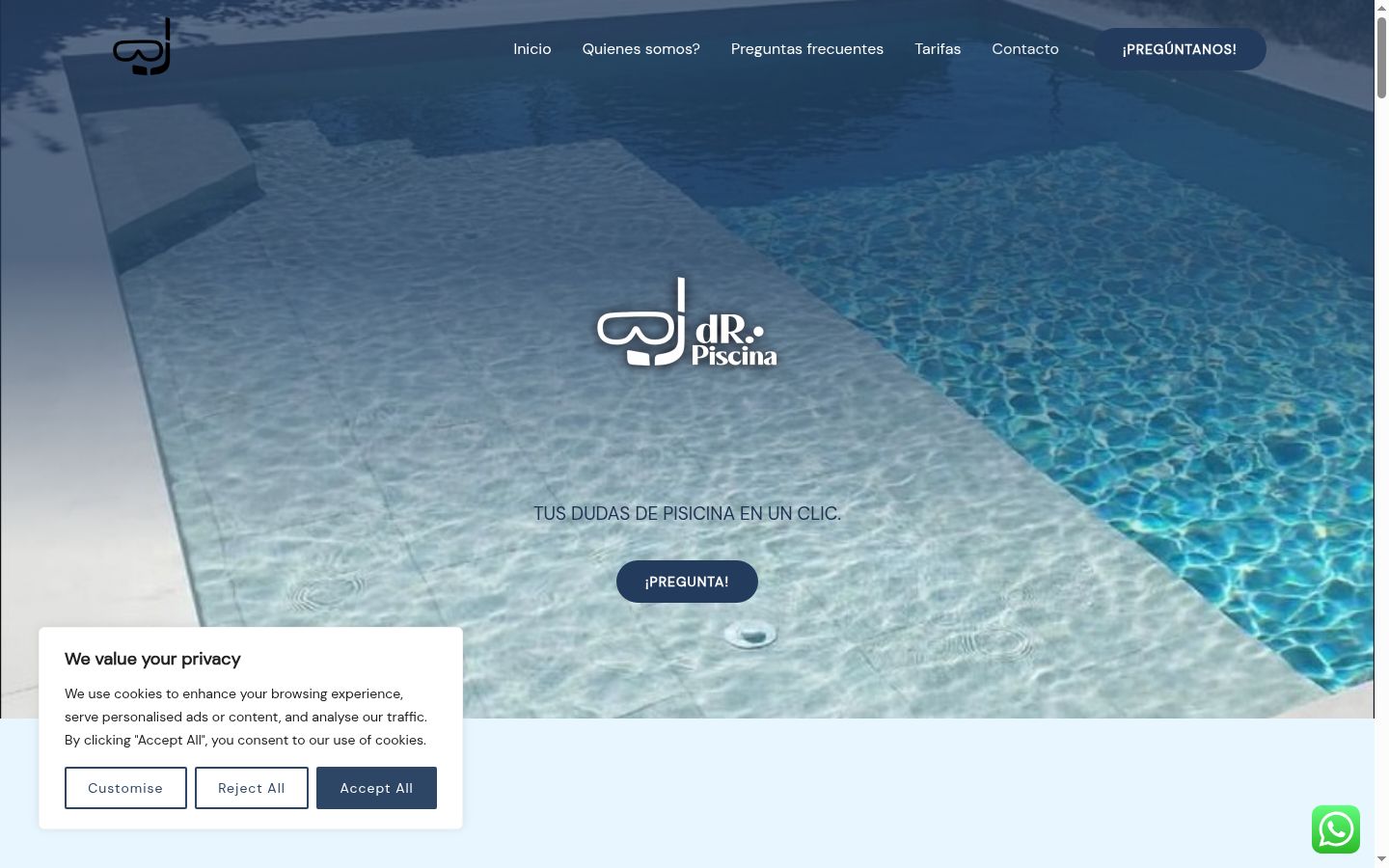 Screenshot of the consent banner shown before any interaction