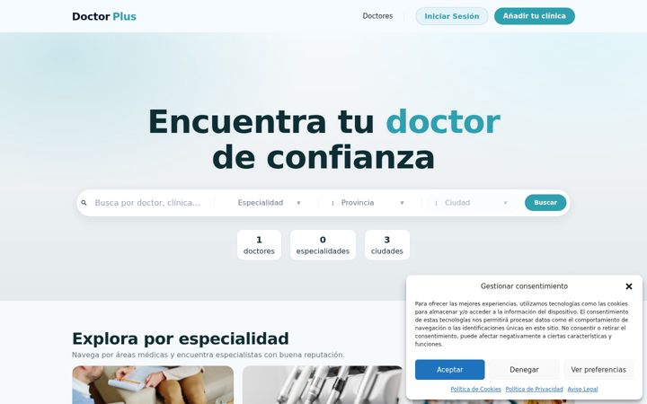Screenshot of doctorplus.es