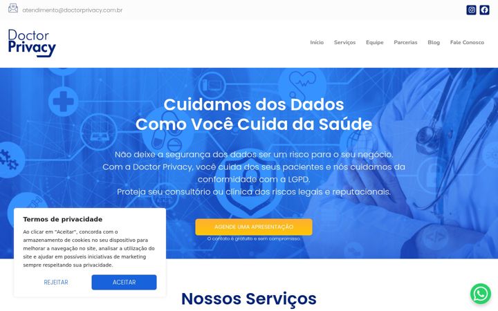Screenshot of doctorprivacy.com.br
