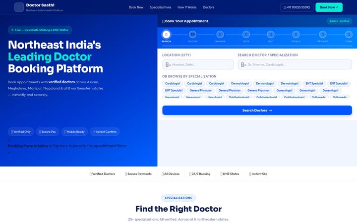 Screenshot of doctorsaathi.com