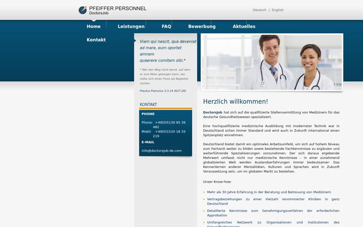 Screenshot of doctorsjob-de.com