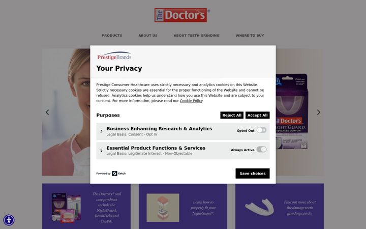Screenshot of doctorsnightguard.com