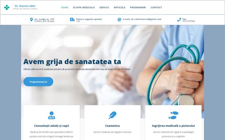 Skærmbillede af doctorstanciu.ro