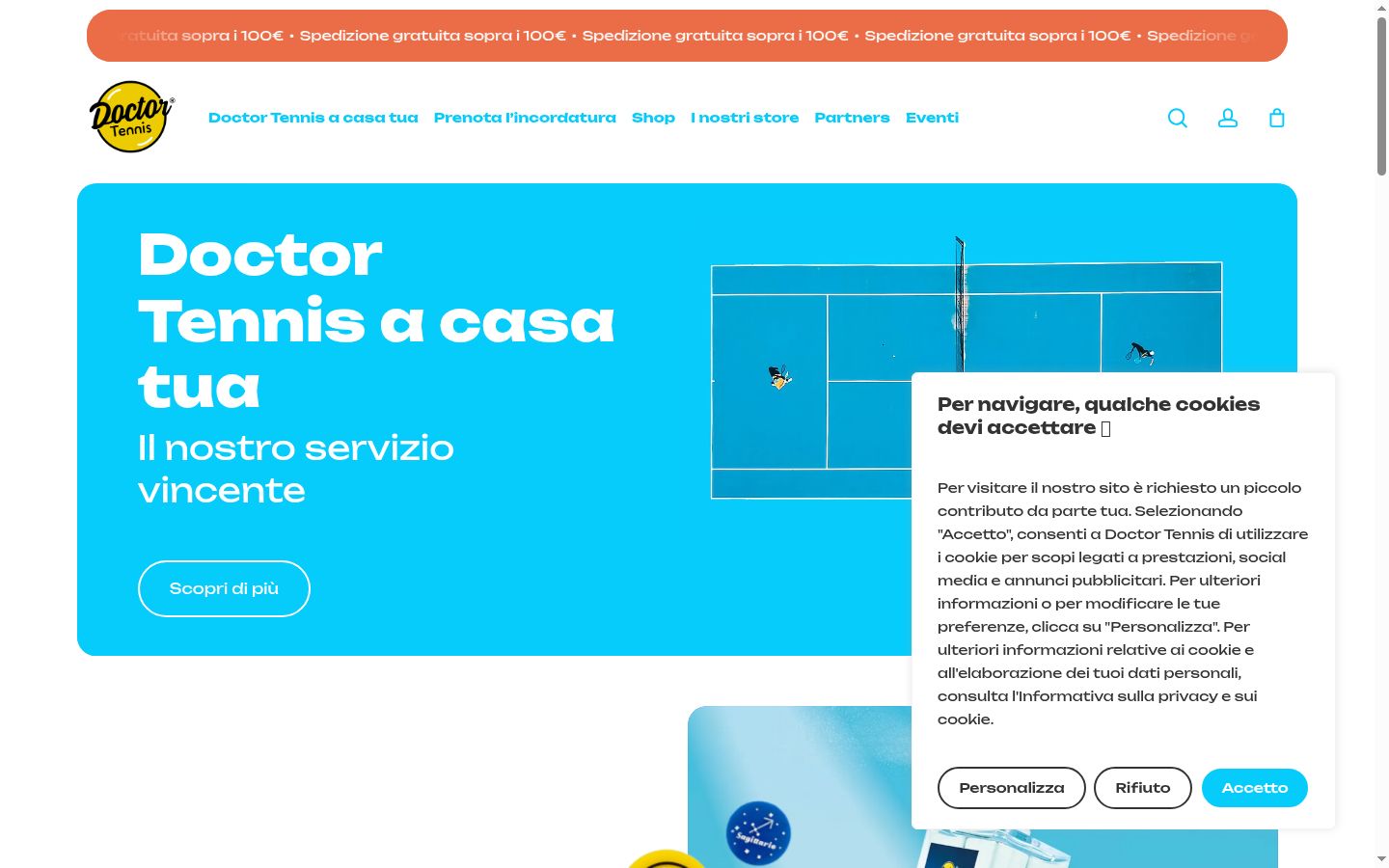 Captura de ecrã do banner de consentimento apresentado antes de qualquer interação