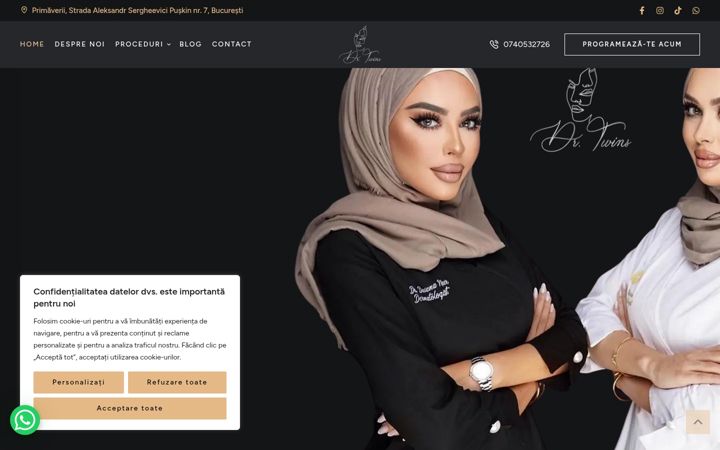 Screenshot of doctortwins.com