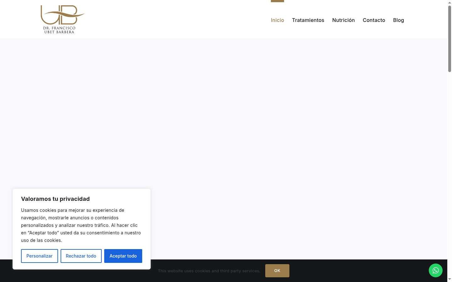 Snímek obrazovky baneru souhlasu zobrazeného před jakoukoli interakcí