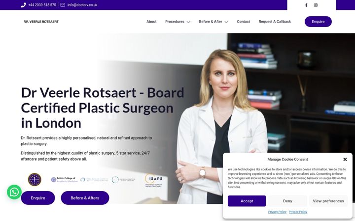Screenshot van doctorv.co.uk