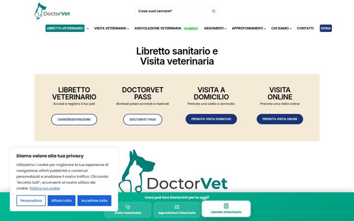 Screenshot of doctorvet.it