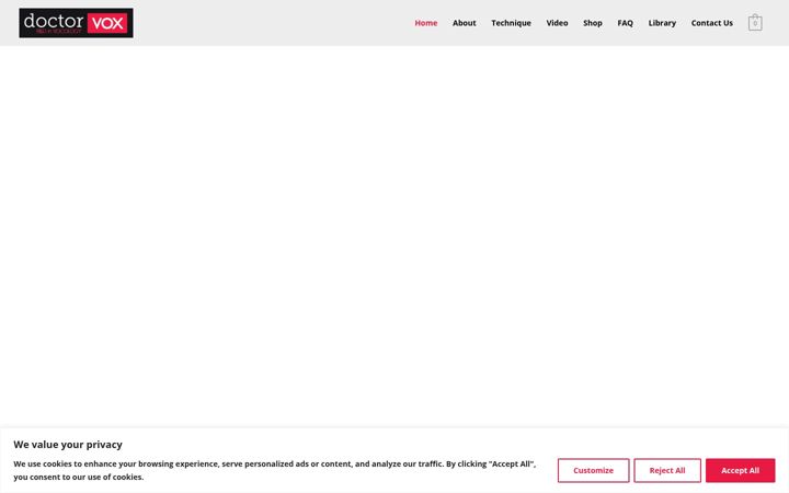 Screenshot of doctorvox.co.uk