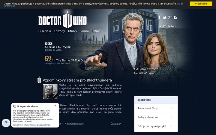 Screenshot of doctorwho.cz