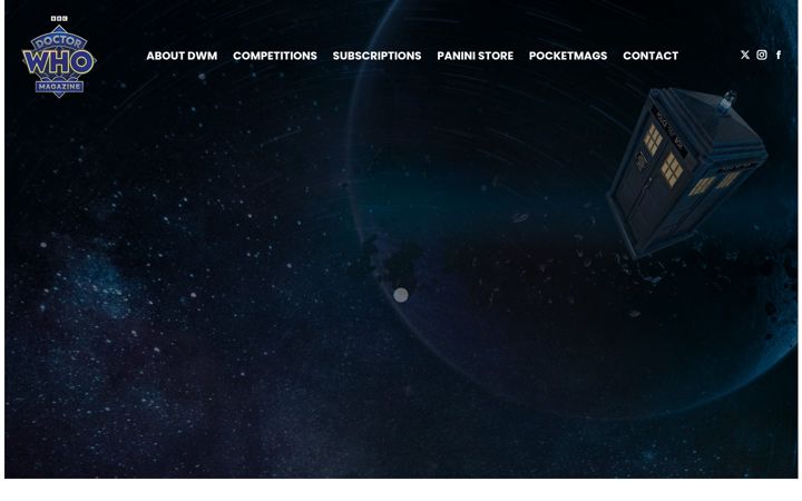 Screenshot of doctorwhomagazine.com
