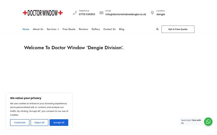 Screenshot van doctorwindowdengie.co.uk