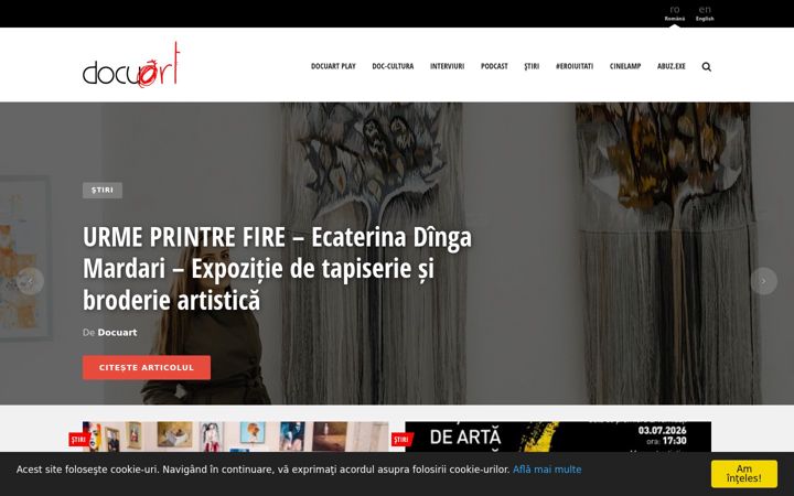 Screenshot of docuart.ro