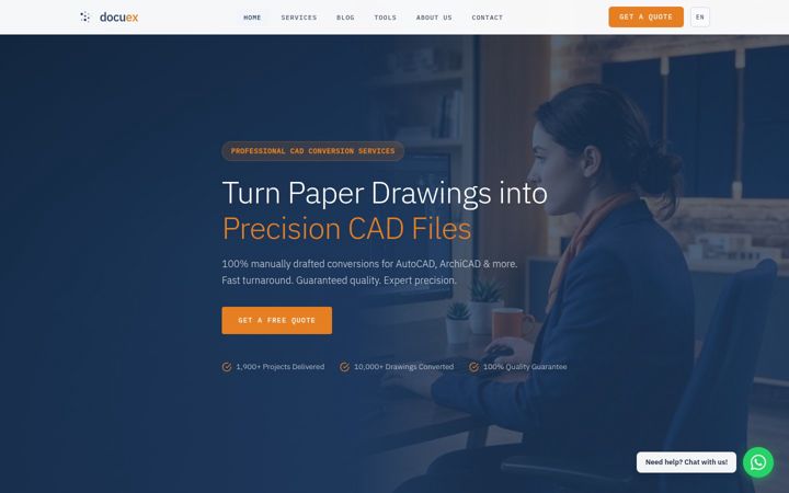 Screenshot of docuex.co.uk