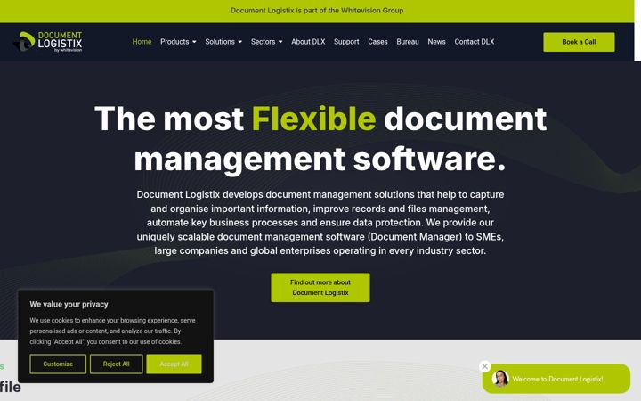 Screenshot of document-logistix.com