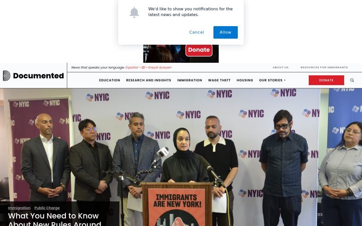 Screenshot of documentedny.com