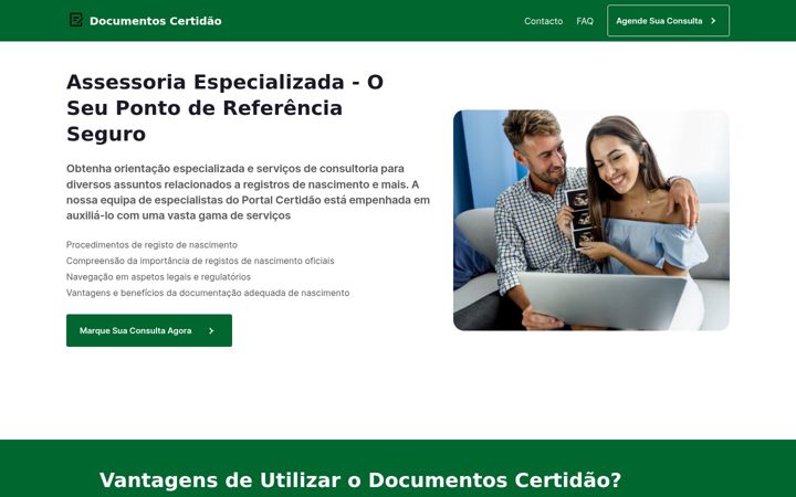 Screenshot of documentoscertidao.pt