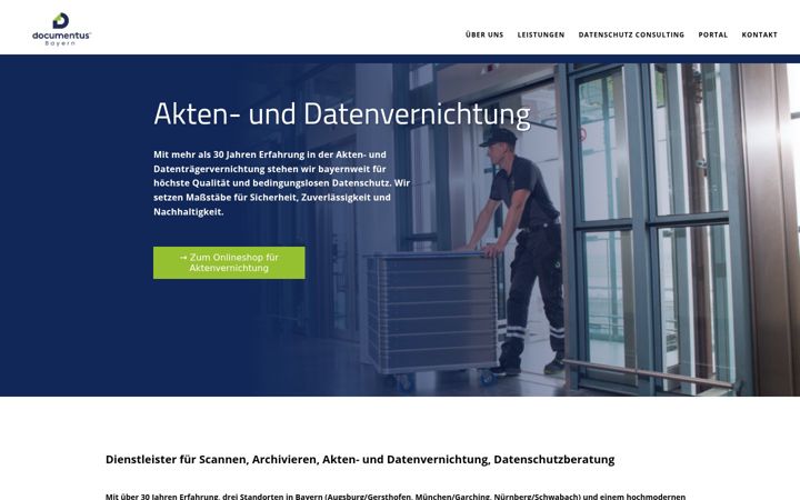 Captură de ecran a documentus-bayern.de