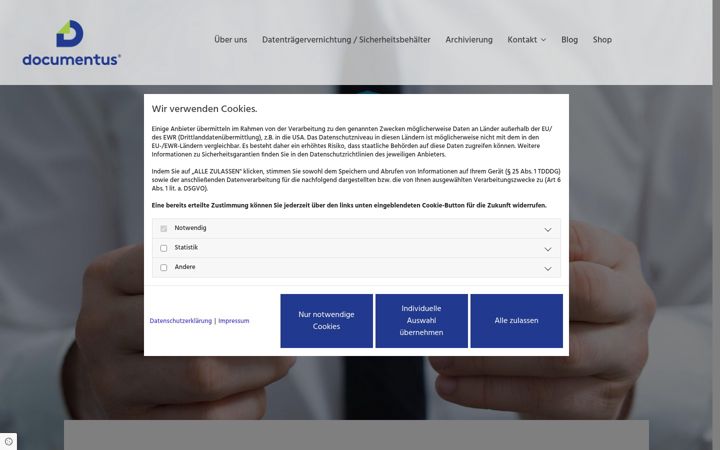 Screenshot of documentus-halle.de