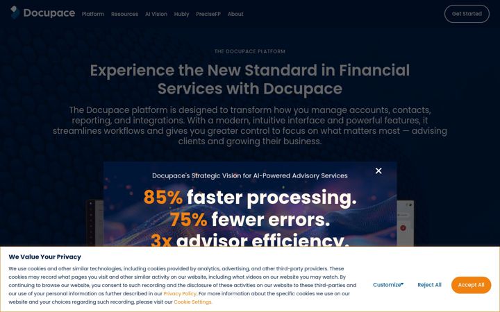 Screenshot of docupace.com