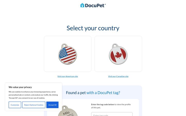 Screenshot of docupet.com