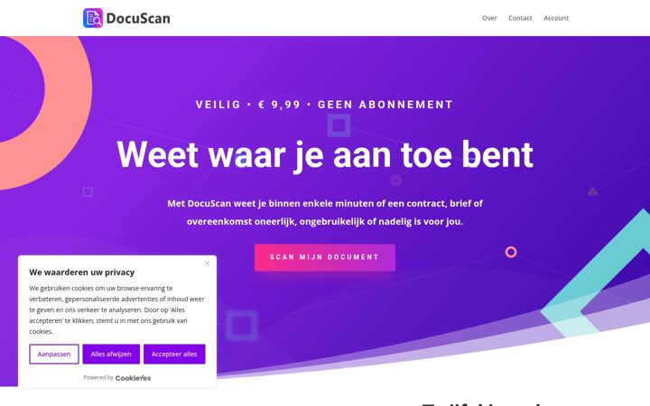 Posnetek zaslona docuscan.nl