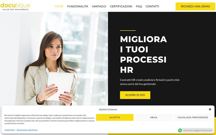 Screenshot of docutique.it