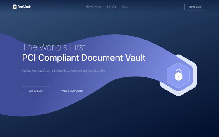 Screenshot of docvault.app