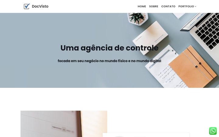 Screenshot of docvisto.com.br