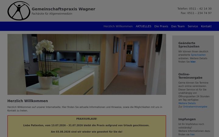 Screenshot ta' docwagner.de