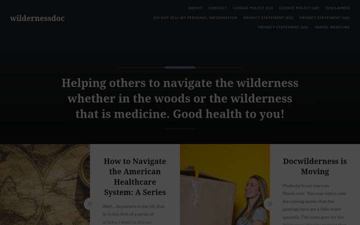 Screenshot of docwilderness.com